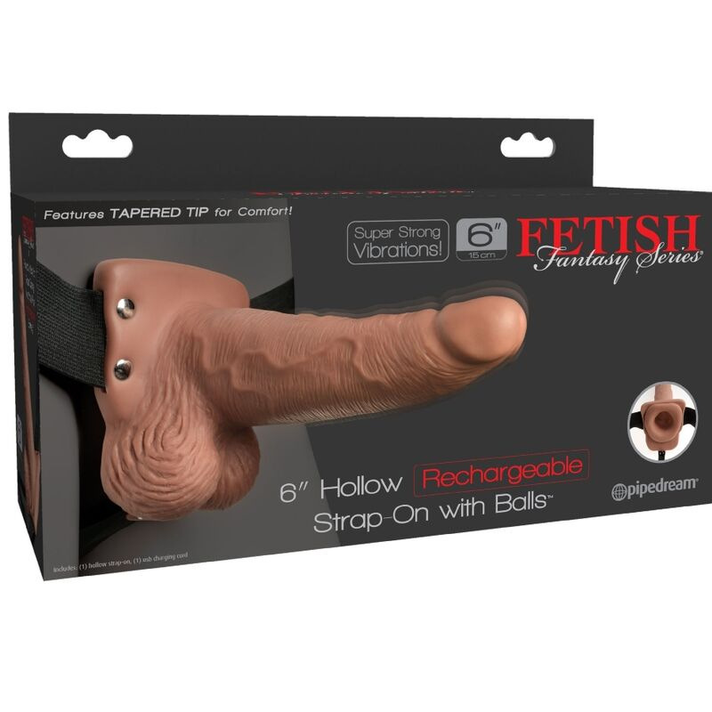 Fetish fantasy series - adjustable harness realistic penis with rechargeable testicles and vibrator