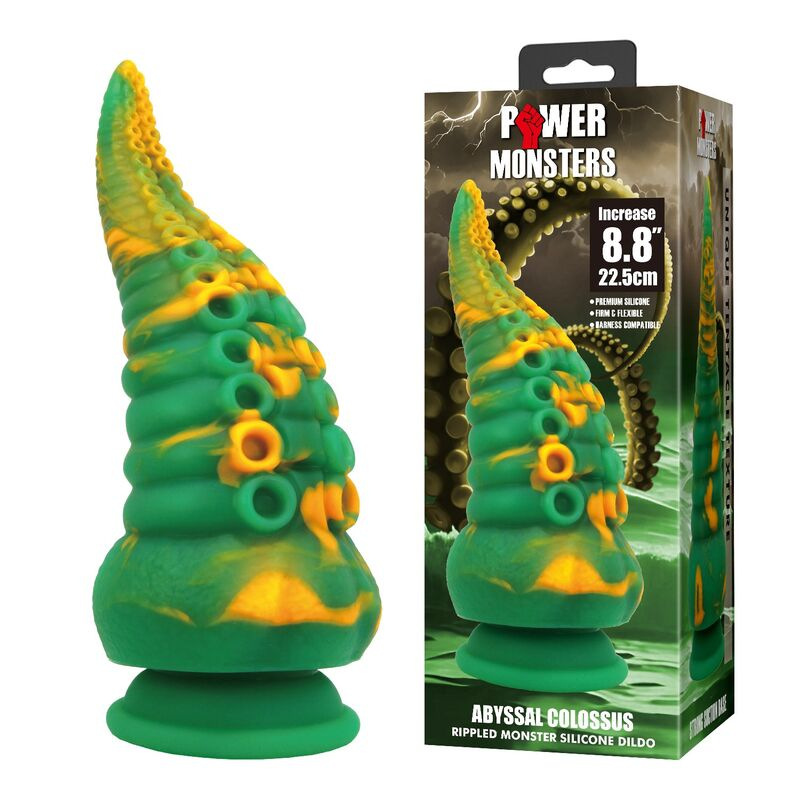 Power monsters - abyssal colossus bicolor fantasy silicone dildo 22.5 cm Ø 6 cm 6