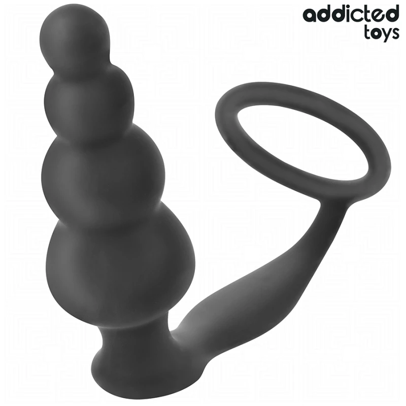 Addicted toys - anal plug with ring silicone model 5 1