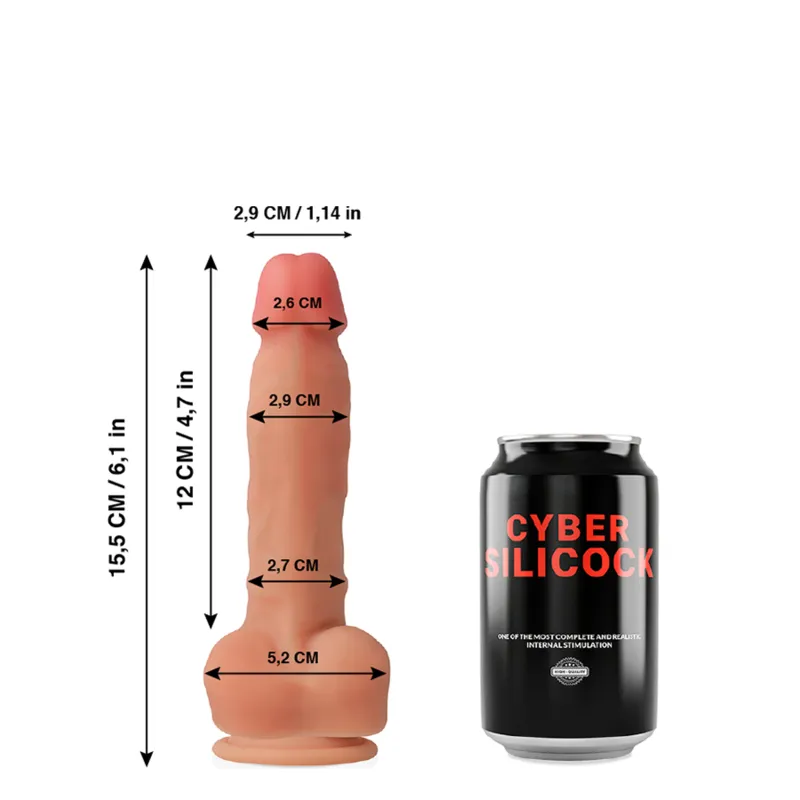 Cyber Silicock Ansel Ultra Realistic Soft Liquid Silicone 15.5 Cm - Realistické Dildo 1