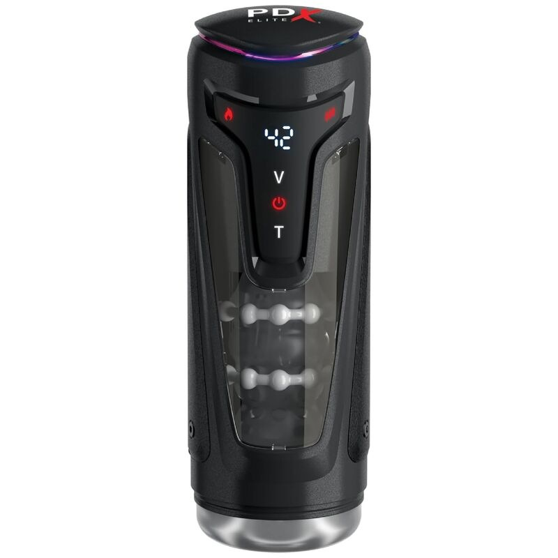 Pdx elite - moto-bator pro thrusting stroker automatic vibrating and warming masturbator 26.5 cm 1