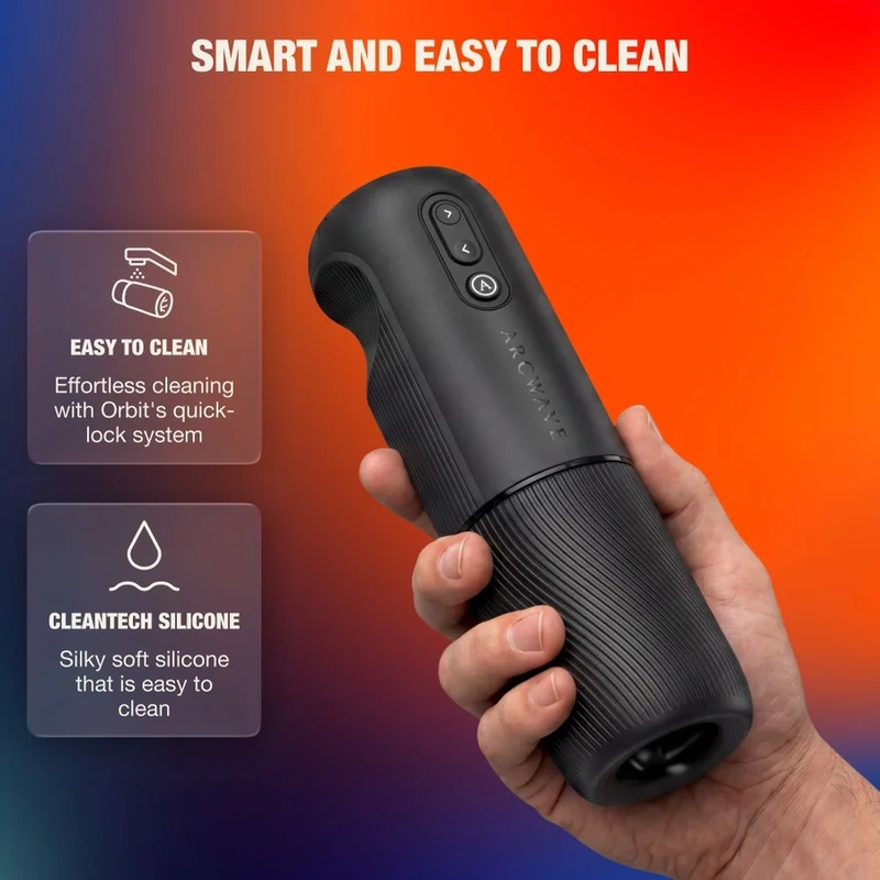 Arcwave - orbit 360° rotating male masturbator with app control black 1