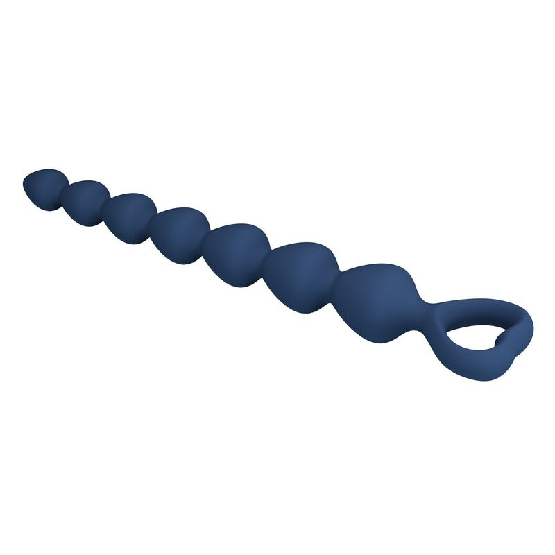 Mr play - blue silicone anal beads & anal plug 26.7 cm 7