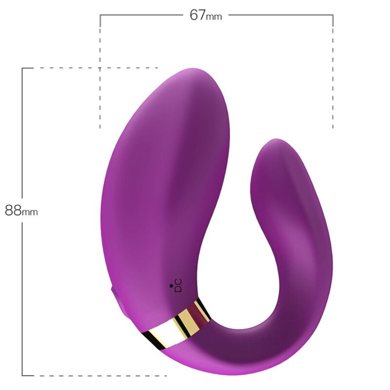 Armony - crescent vibrator for couples remote control purple 2