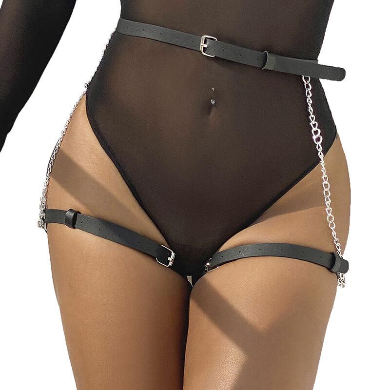 Subblime - Leather Belt Harness Black One Size