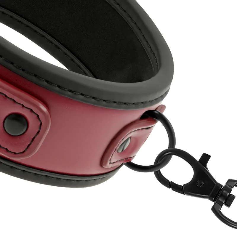 Fetish Submissive Dark Room Collar With Leash - Obojok 9