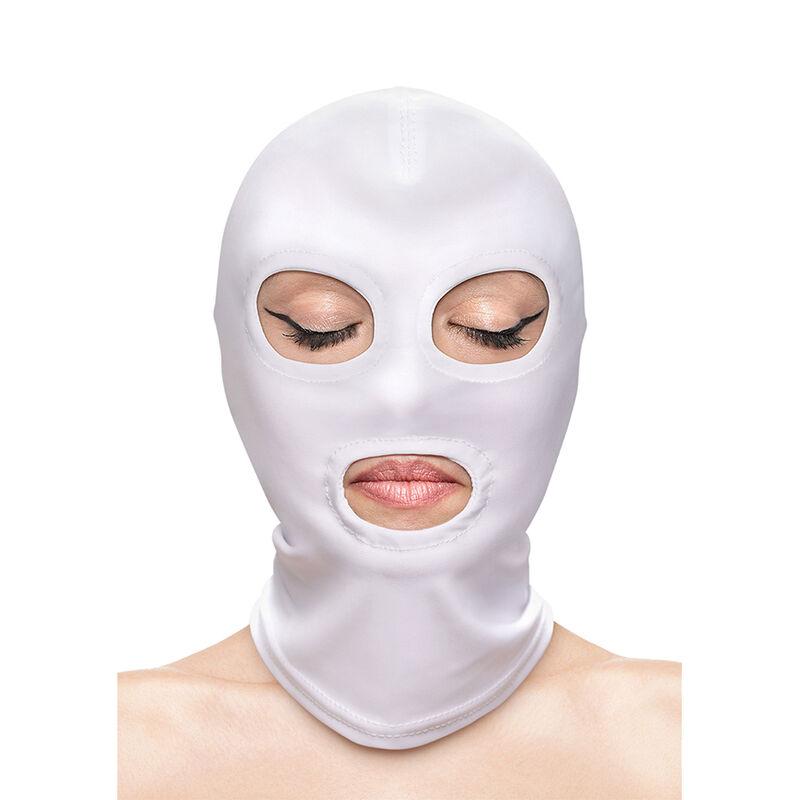 Ns novelties - fetish & fashion eyes and mouth hood nylon white