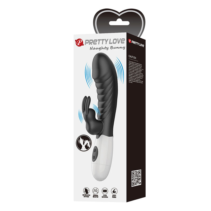 Pretty love - naughty bunny 30 function rabbit vibrator black 9