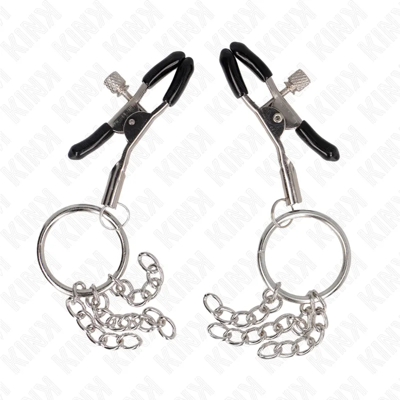 Kink - O Ring Nipple Clamp And Little Chain Silver 6 Cm