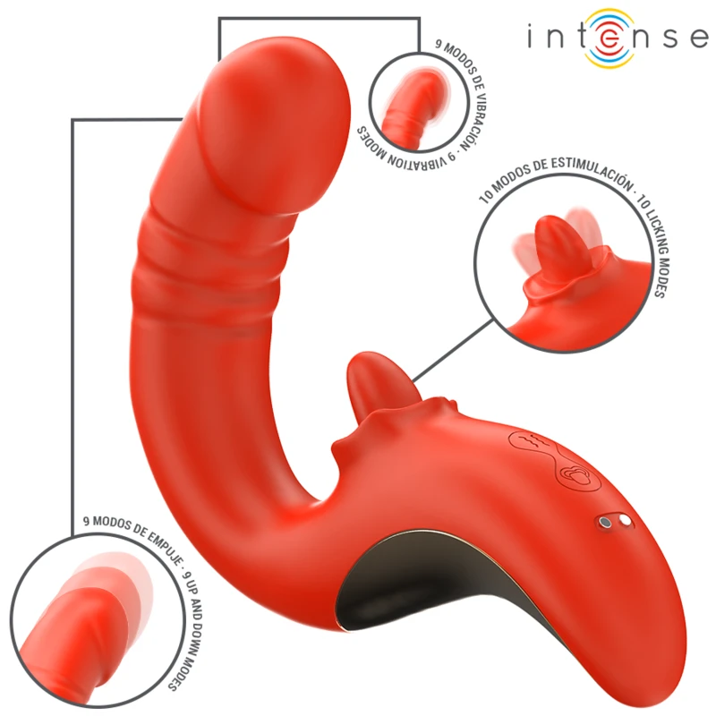 Intense - paulina vibrator and stimulator in u shape red 1