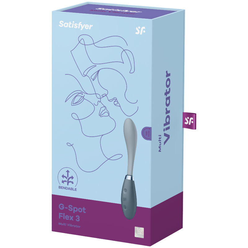 Satisfyer - g-spot flex 3 multi vibrator grey 3