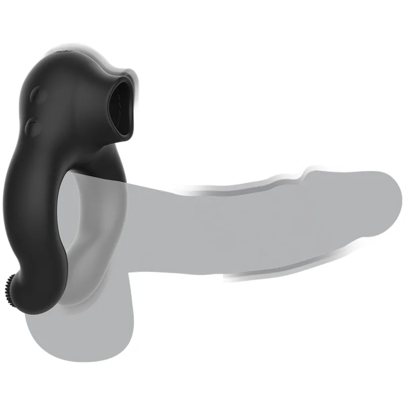 Armony - Silicone Vibrator Ring 3 Motors Rechargeable Black - Gold 2