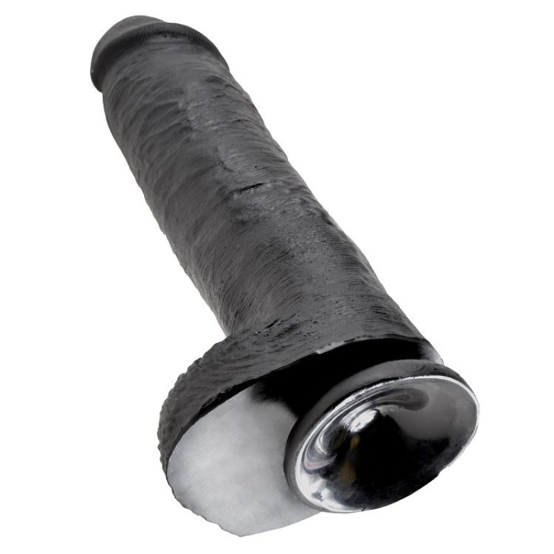 King cock - dildo black with balls 28 cm 1