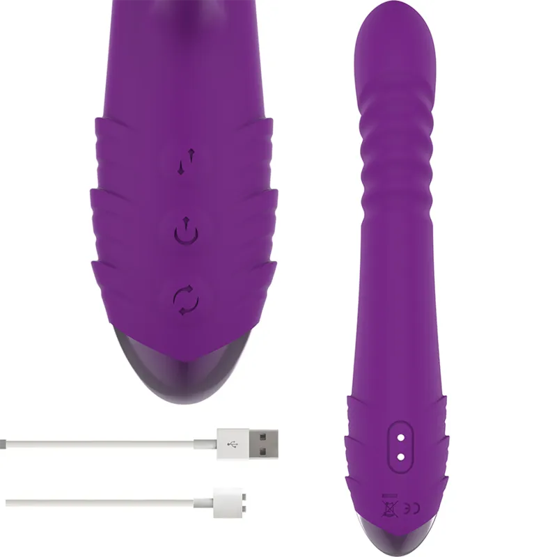 Intense - Iggy Multifunction Rechargeable Vibrator Up & Down With Clitoral Stimulator Purp