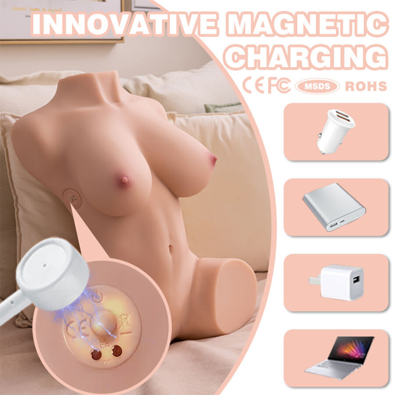 Xise - dania thrusting realistic torso with female vibration 52 cm 7