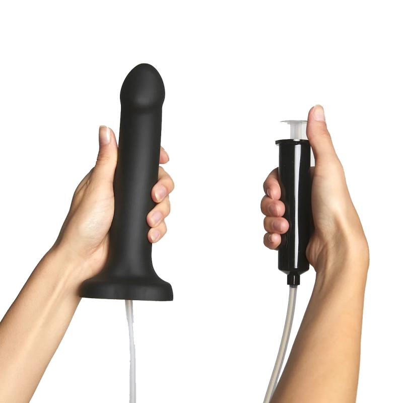 Strap-On-Me Semi-Realistic Squirting Dildo Cum Black L - Dildo 1