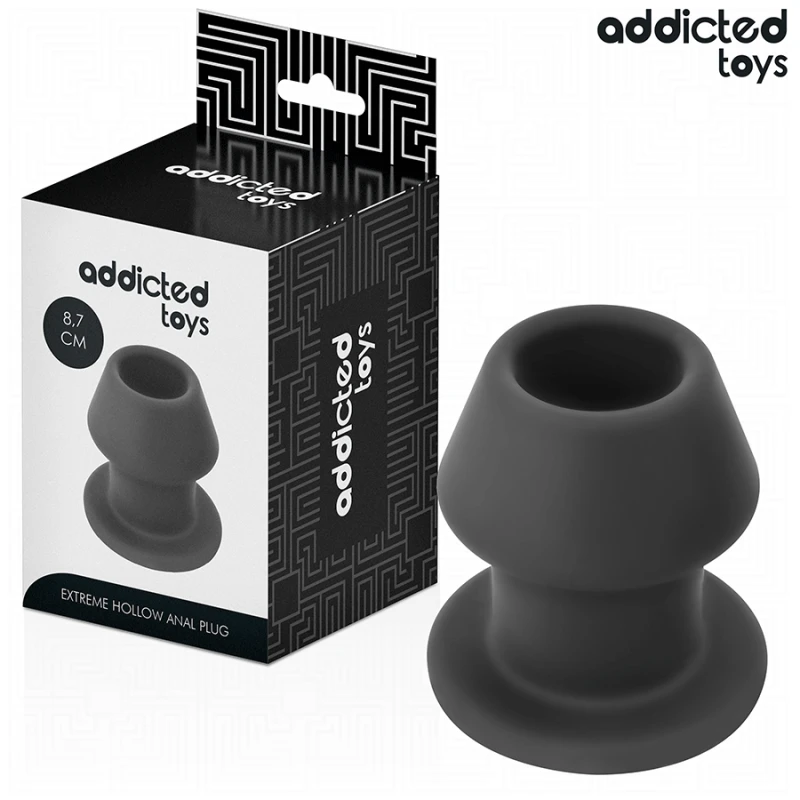 Addicted toys - extreme hollow anal plug silicone size m 8.7 cm