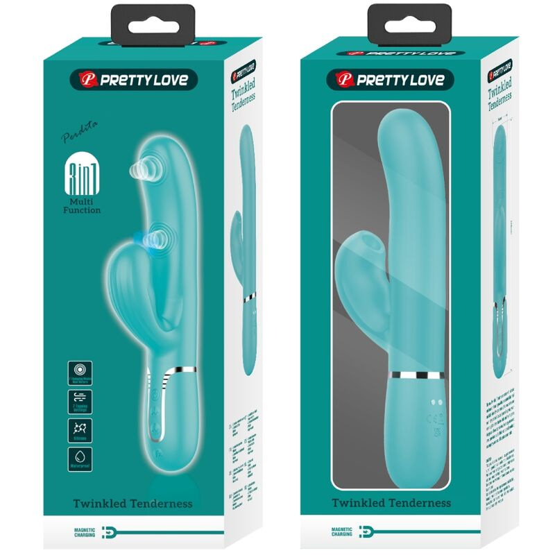 Pretty love - perlita multifunction 3 in 1 g-spot vibrator aqua green 10