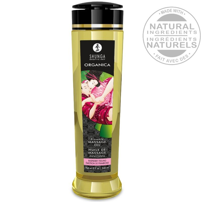 Shunga - organic massage oil raspberry feeling 240 ml 1