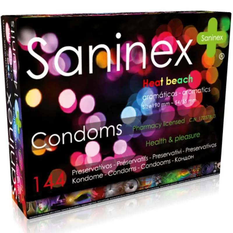 Saninex Condoms Heat Beach  144 Units