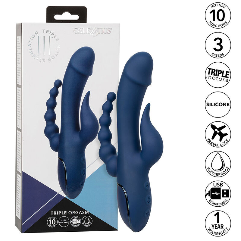 Calexotics - vibrator triple orgasm blue 1