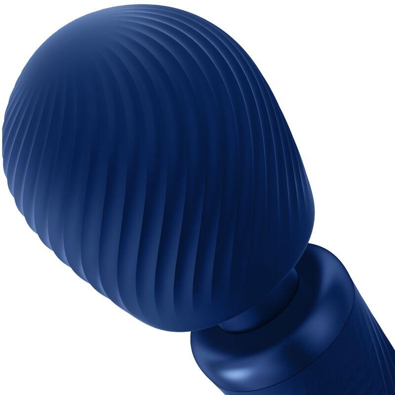 Fun Factory - Vim Silicone Rechargeable Vibrating Weighted Rumble Wand Midnight Blue 2