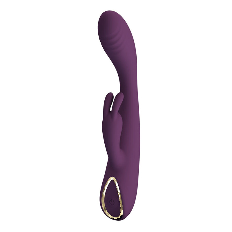 Pretty love - emma rabbit purple vibrator with stimulator 2
