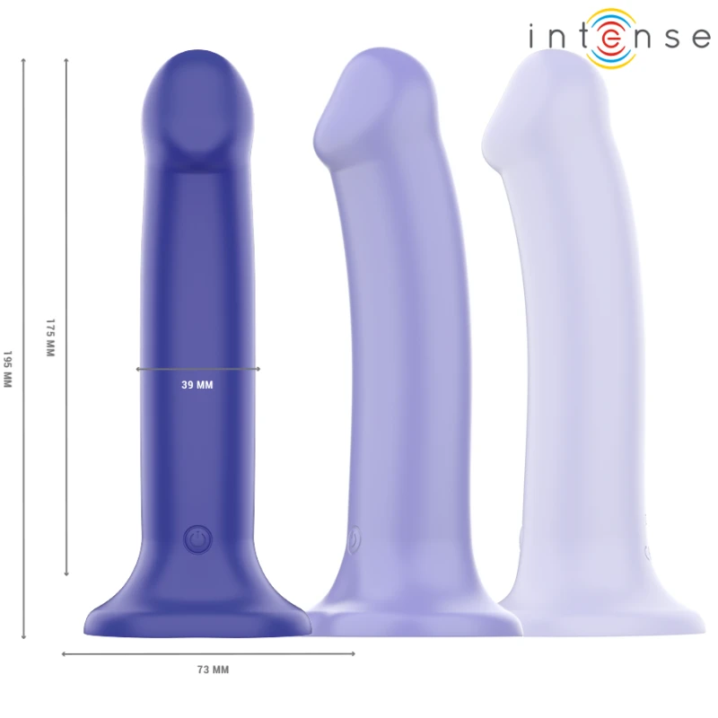 Intense - victoria vibrator with suction cup 10 vibrations dark blue remote control 5