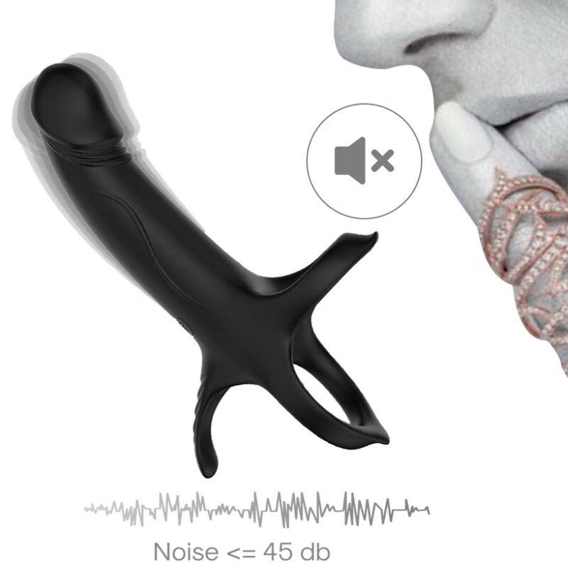 Armony - Dildo With Ring & Vibrator Black 11