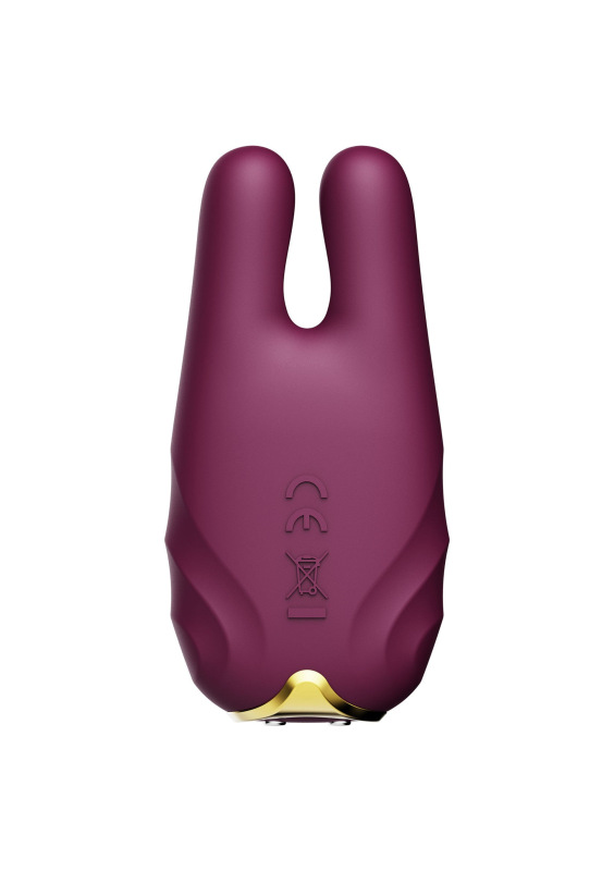 Zalo - Nave Wireless Vibrating Nipple Clamps Velvet Purple 4