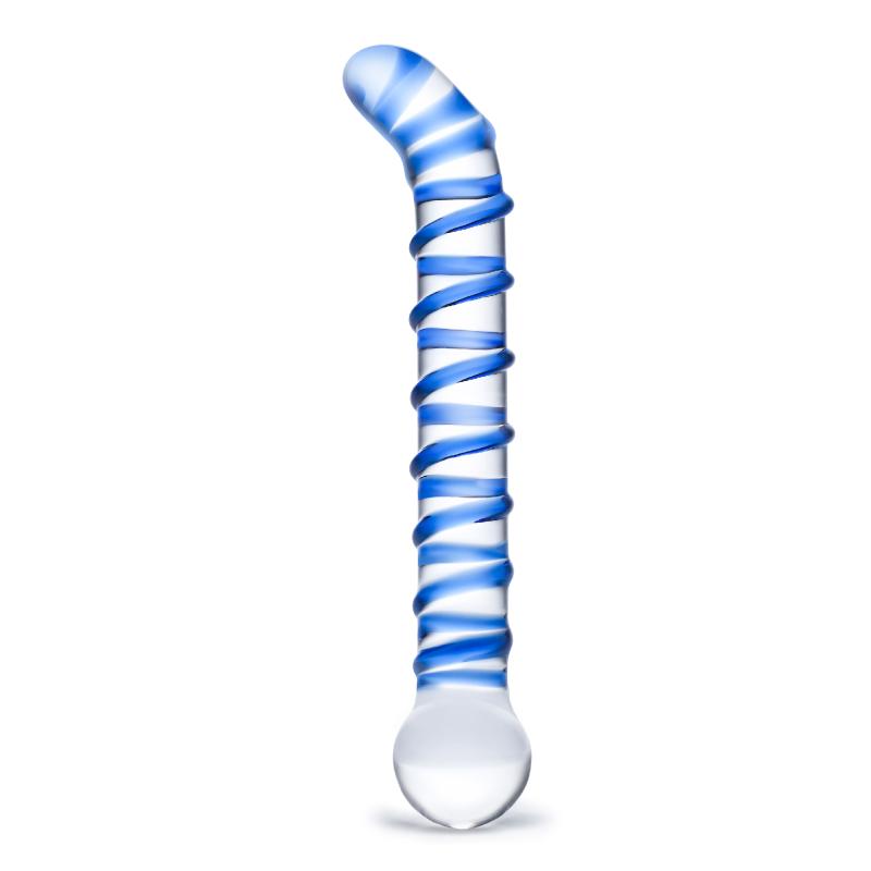 Glas - Mr. Swirly G-Spot Glass Dildo - Sklenené Dildo 4