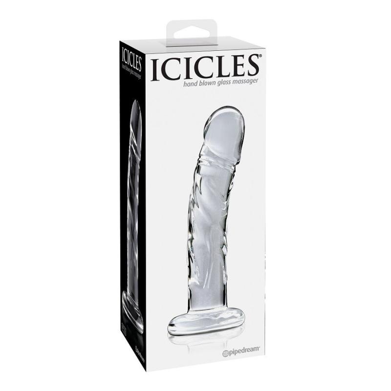 Icicles Number 62 Hand Blown Glass Massager - Sklenené Dildo 1