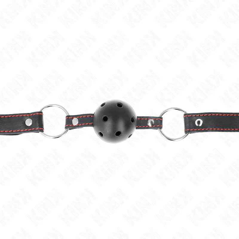 Kink - Hollow Hard Black Ball Gag Model 2 65 X 2.5 Cm 3