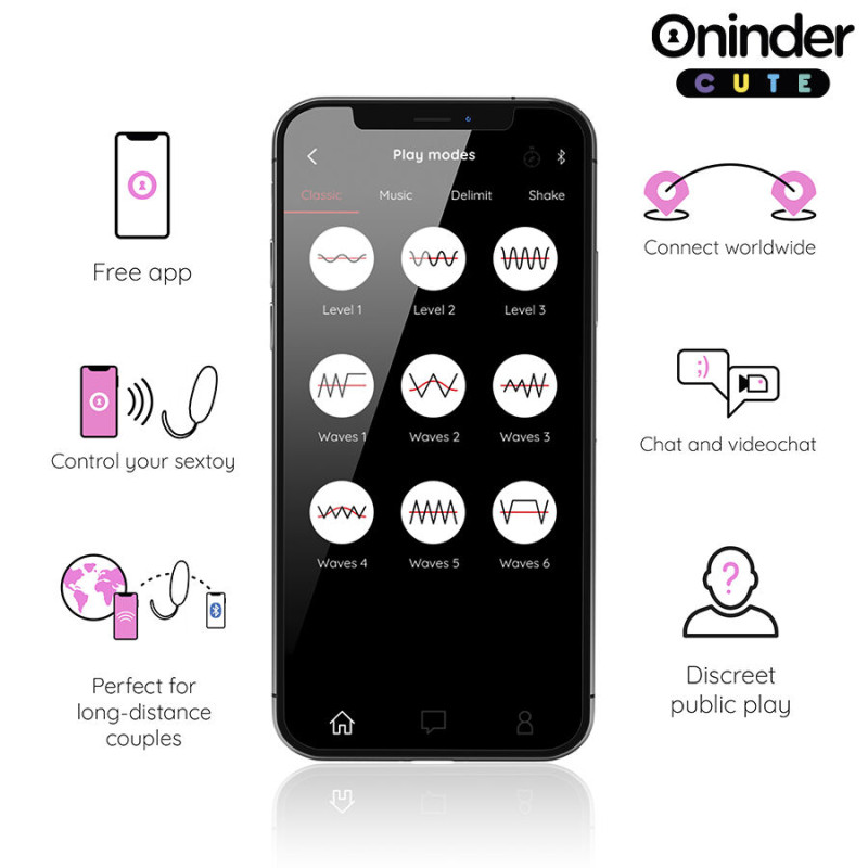 Oninder cute - love pleasure vibro-rotating egg 360 silicone - free worldwide app 4