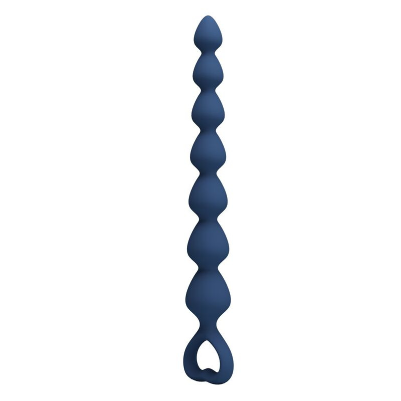 Mr play - blue silicone anal beads & anal plug 26.7 cm 3