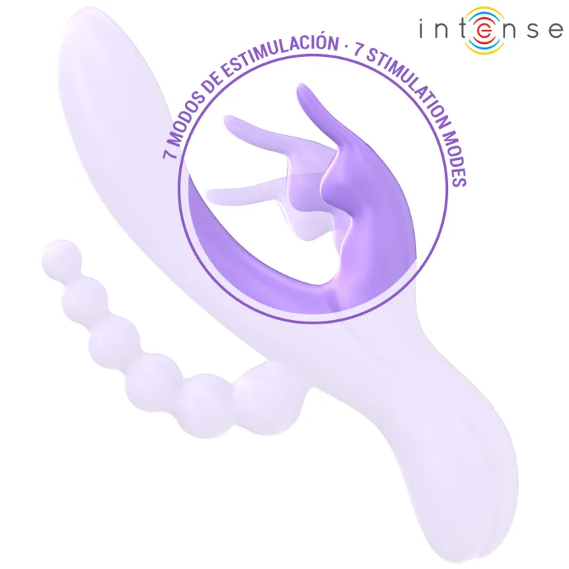 Intense - miko triple vibrator rabbit & stimulator & anal 7 vibrations purple 4