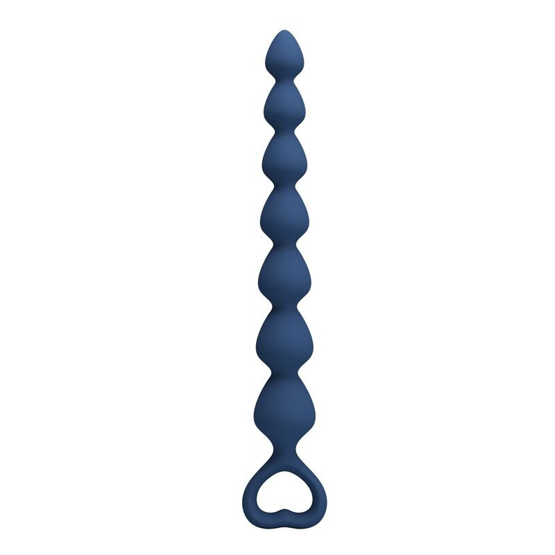 Mr play - blue silicone anal beads & anal plug 26.7 cm 1