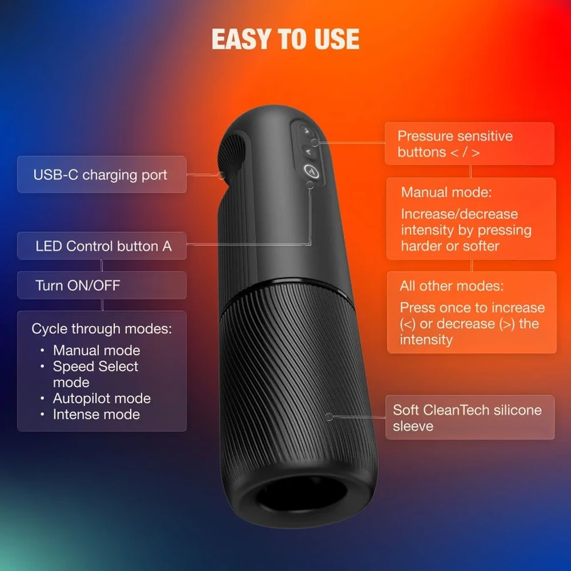 Arcwave - orbit 360° rotating male masturbator with app control black 12