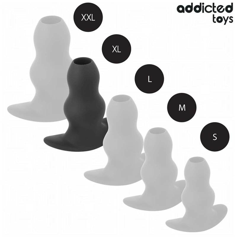 Addicted toys - hollow anal plug silicone size xl 13.9 cm 4
