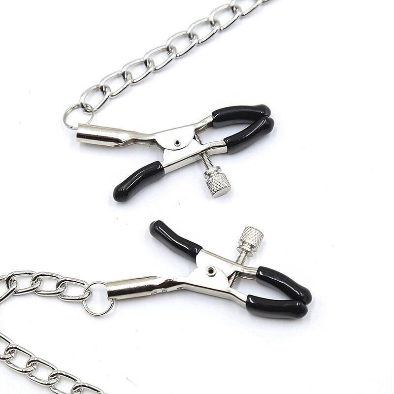 Ohmama Fetish Black Ball Gag With Nipple Clamps 1