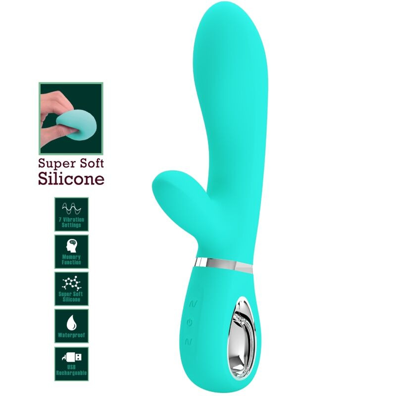 Pretty love - thomas multifunction g-spot vibrator aqua green 6