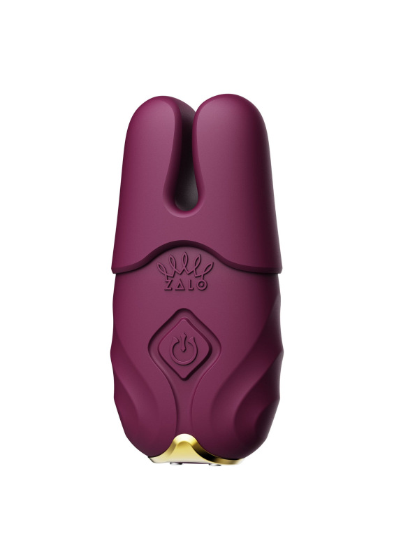 Zalo - Nave Wireless Vibrating Nipple Clamps Velvet Purple 8