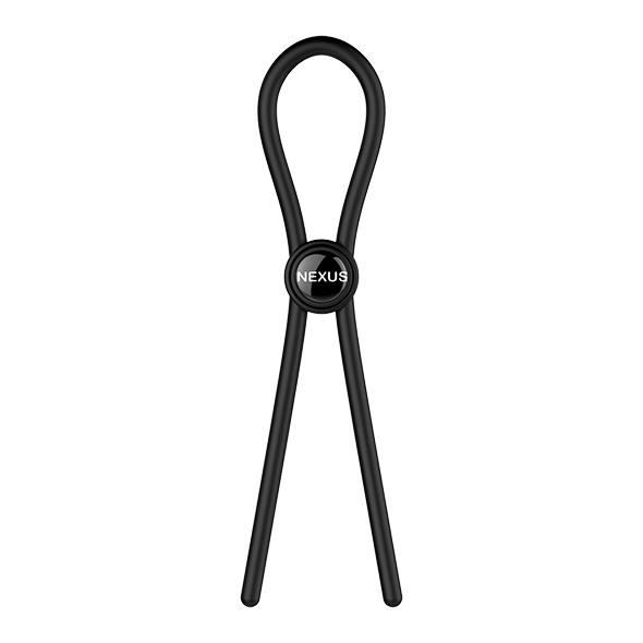 Nexus - Forge Single Adjustable Lasso Silicone Cock Ring Black