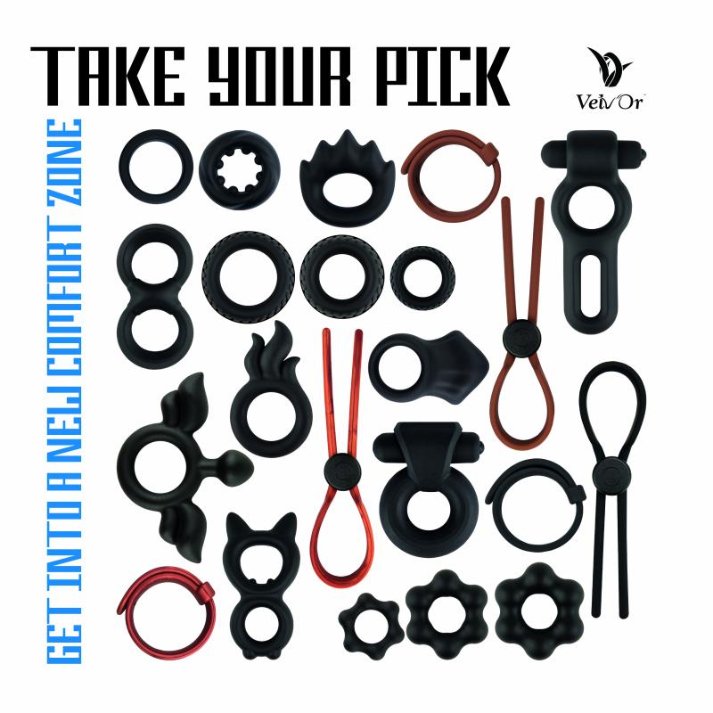 Velv'or - Rooster Milo Pack Set Of Robust Cock Rings 1