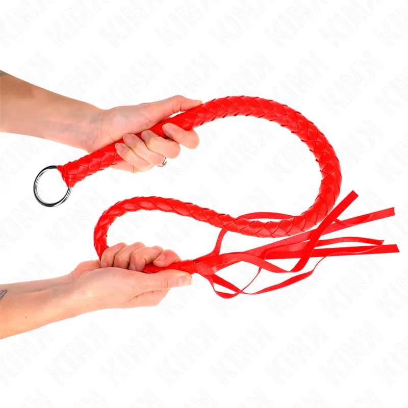 Kink - Snake Whip With Red Hand Ring 65 Cm