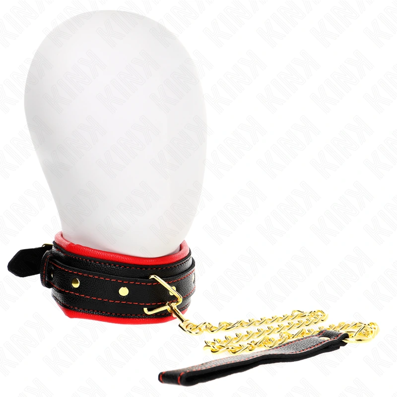 Kink - necklace with sponge imitation leather strap model 2 adjustable 37-54 cm x 3 cm