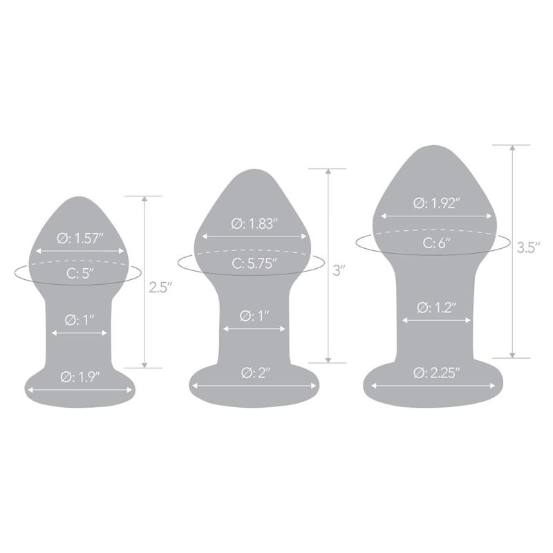 Glas - Pleasure Droplets Anal Training Kit 3 Pcs 6