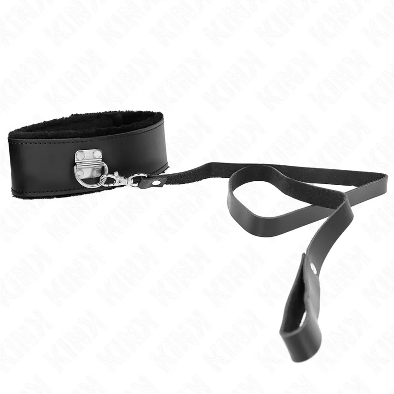 Kink - Necklace With Belt 116 Cm With Black Leather Strap Adjustable 40-48 Cm X 6 Cm 3
