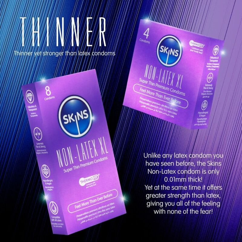 Skins - latex-free condoms xl pack of 4 4