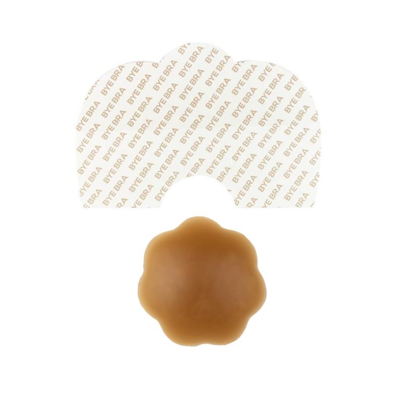 Bye Bra - Breast Lift Tape + Silicone Nipple Covers Brown F-H